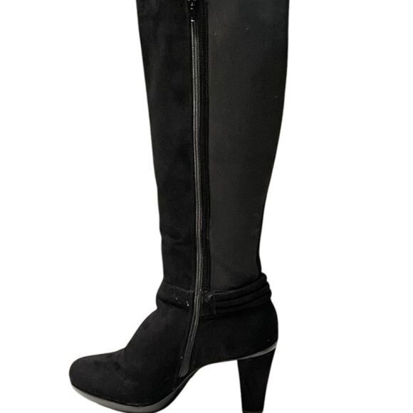 Liz Claiborne LC Singer Knee High Boots Shoes Black Size 10 Medium 100-7593 - Picture 6 of 15